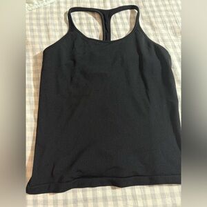 Athleta Black Ribbed Tank Top sizeXL